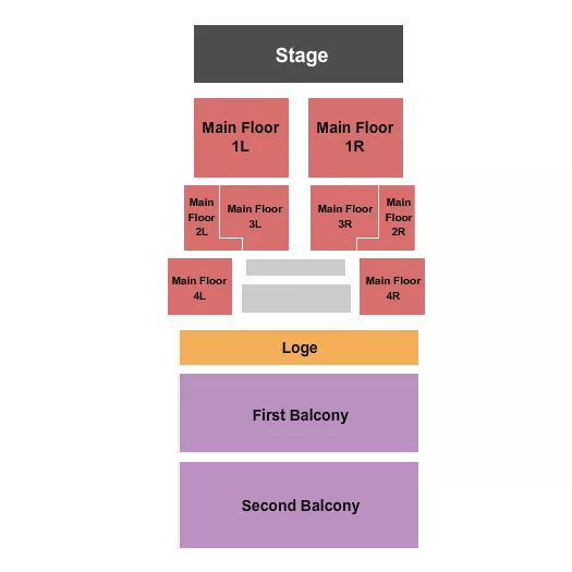 RIVIERA THEATRE IL ENDSTAGE LOGE Seating Map Seating Chart