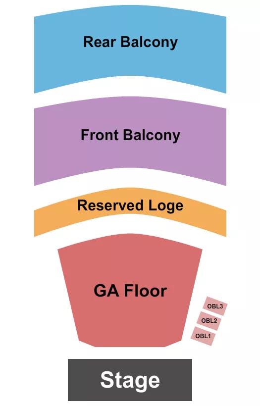 RIVIERA THEATRE IL ENDSTAGE GA FLOOR 2 Seating Map Seating Chart