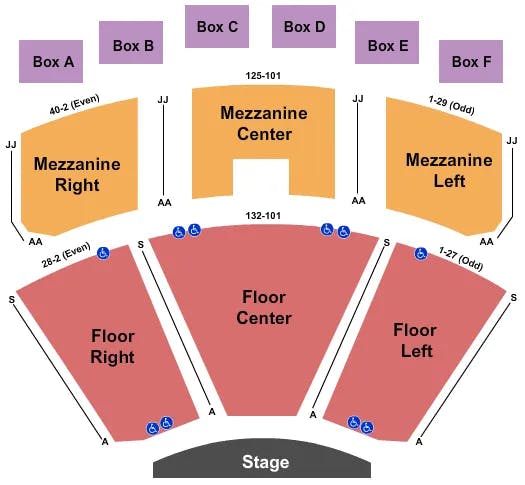  END STAGE Seating Map Seating Chart