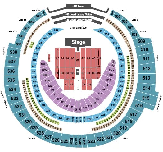  JOURNEY DEF LEPPARD Seating Map Seating Chart