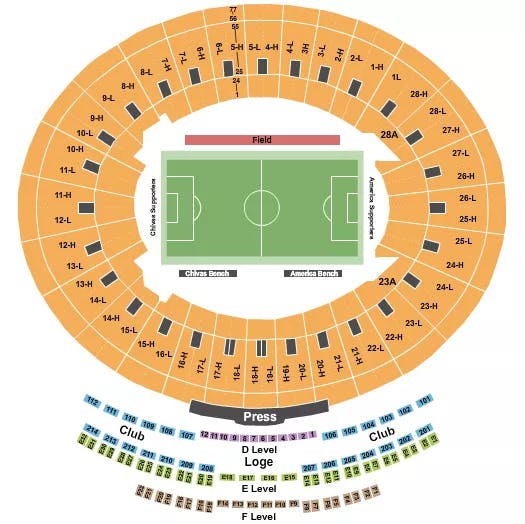 ROSE BOWL STADIUM PASADENA SOCCER 2 Seating Map Seating Chart