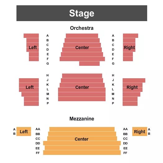  END STAGE Seating Map Seating Chart