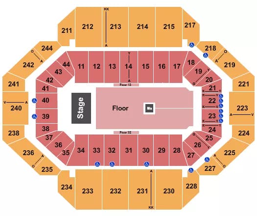  END STAGE GA FLOOR 2 Seating Map Seating Chart