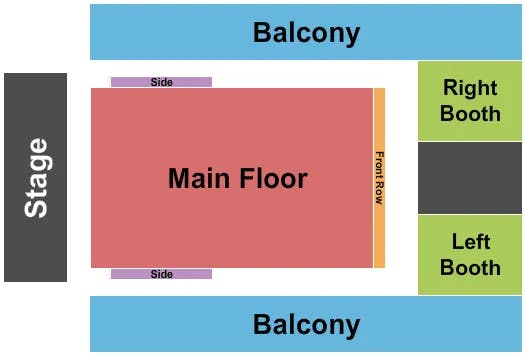 SAINT ANDREWS HALL DETROIT GA FLOOR BALC SIDES BOOTHS Seating Map Seating Chart