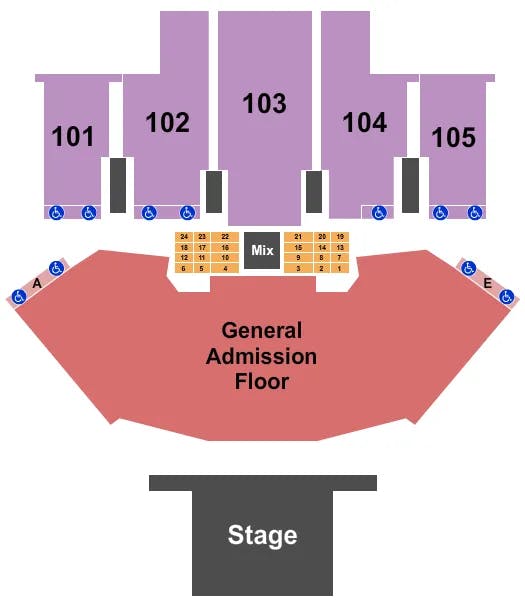  ENDSTAGE GA FLOOR Seating Map Seating Chart