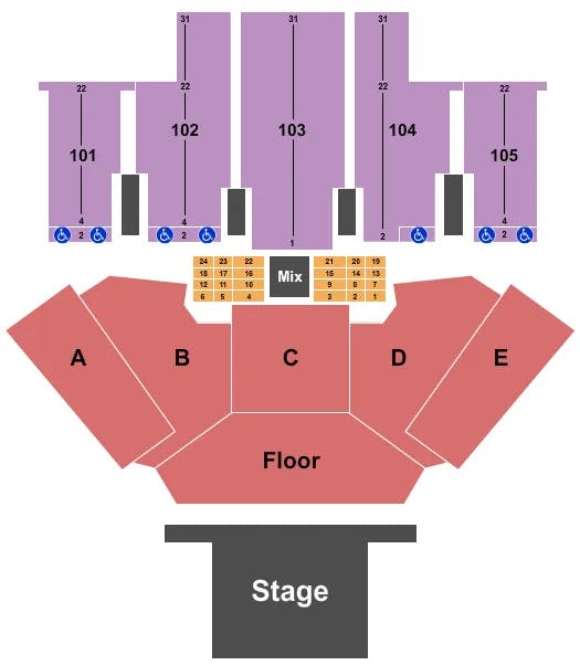  WHISKEY MYERS Seating Map Seating Chart