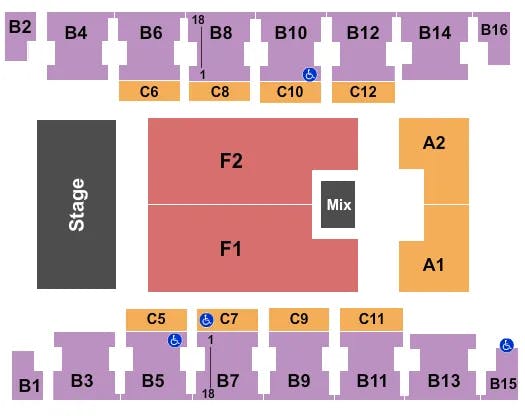  ENDSTAGE GA VIP PREMIER Seating Map Seating Chart