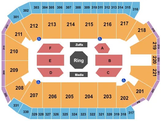  UFC FIGHT NIGHT Seating Map Seating Chart