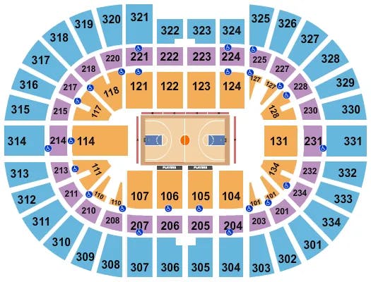  HARLEM GLOBETROTTERS 2 Seating Map Seating Chart
