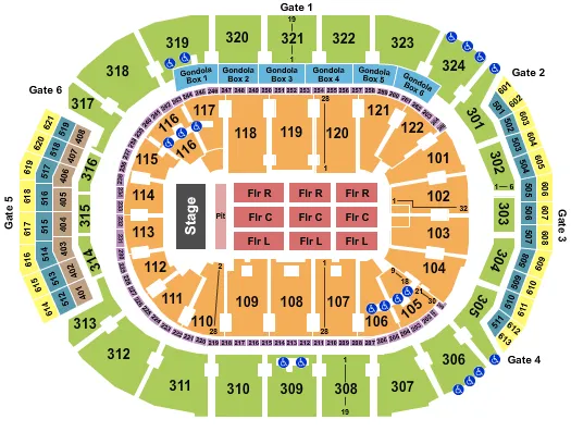  END STAGE Seating Map Seating Chart