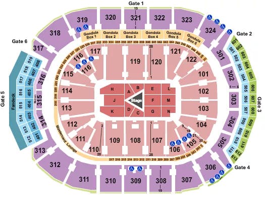  CENTER STAGE 3 Seating Map Seating Chart