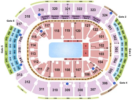  DISNEY ON ICE 2 Seating Map Seating Chart