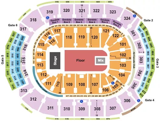  ENDSTAGE GA FLOOR 2 Seating Map Seating Chart