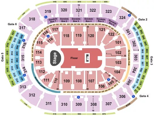  KACEY MUSGRAVES Seating Map Seating Chart