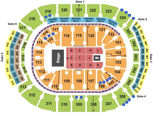  MARC ANTHONY Seating Map Seating Chart