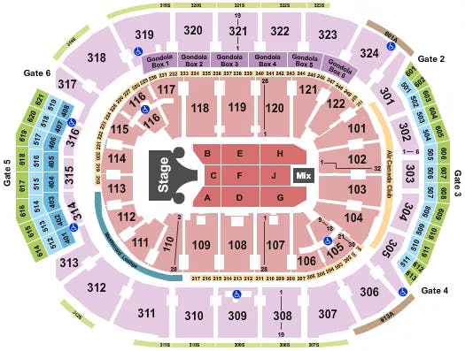  MISSY ELLIOTT Seating Map Seating Chart