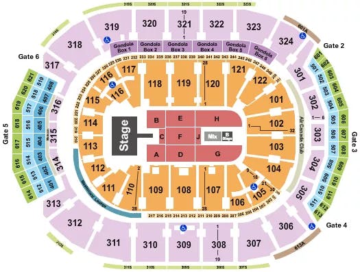  NIALL HORAN Seating Map Seating Chart