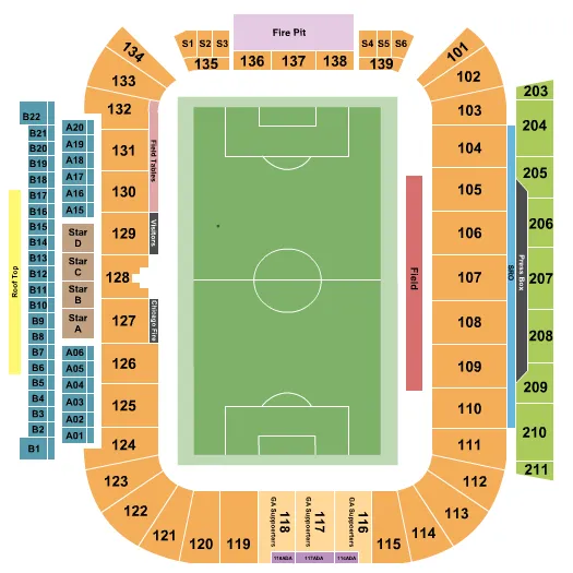  SOCCER 3 Seating Map Seating Chart