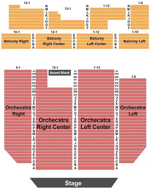  END STAGE Seating Map Seating Chart