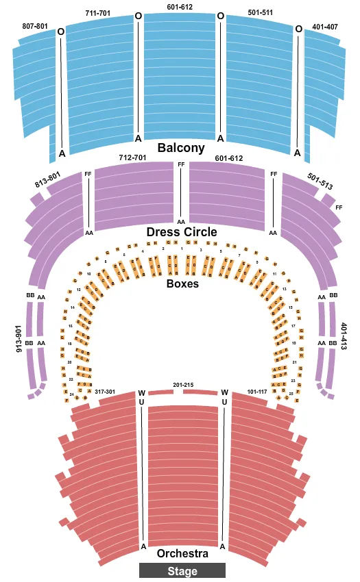  END STAGE Seating Map Seating Chart