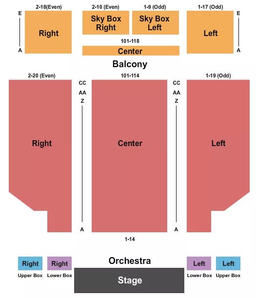  ENDSTAGE 2 Seating Map Seating Chart