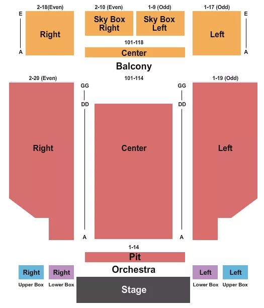  ENDSTAGE 3 Seating Map Seating Chart