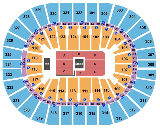  DAVE CHAPPELLE Seating Map Seating Chart