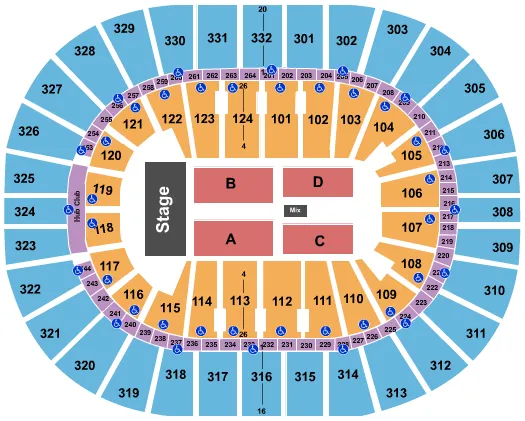  END STAGE Seating Map Seating Chart