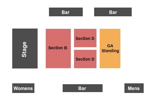 SOUTH SIDE MUSIC HALL AT GILLEYS ENDSTAGE Seating Map Seating Chart