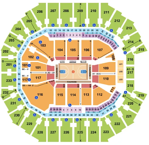  BASKETBALL Seating Map Seating Chart