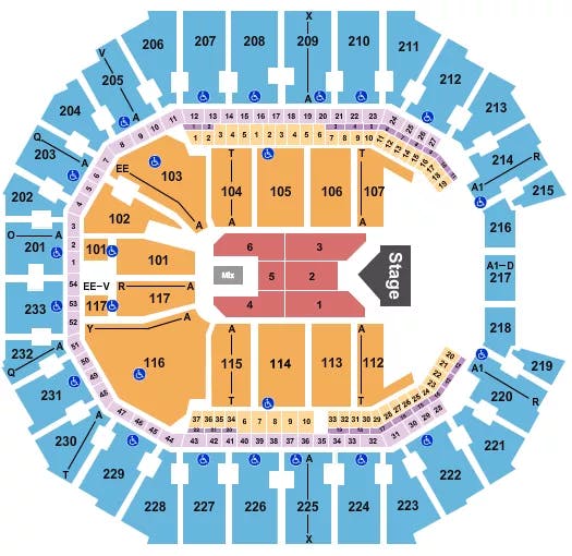  JELLY ROLL Seating Map Seating Chart