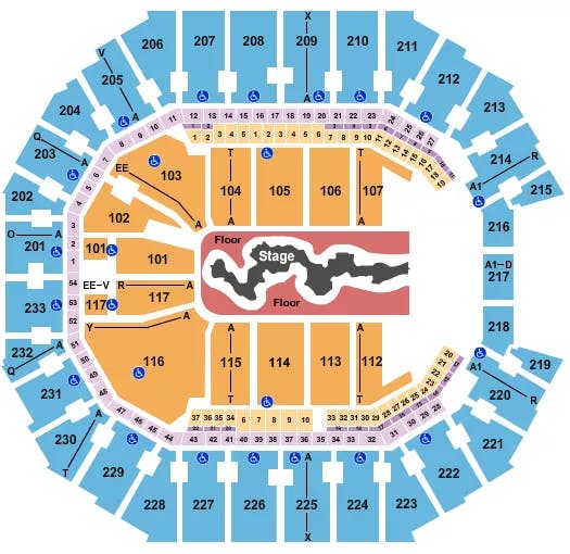  TRAVIS SCOTT Seating Map Seating Chart