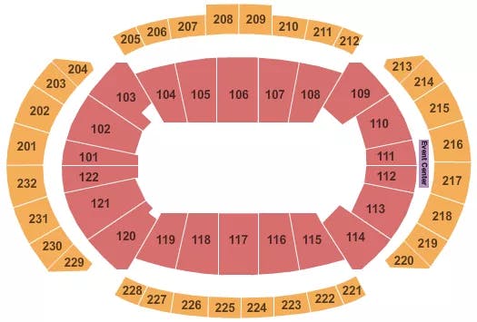 T MOBILE CENTER OPEN FLOOR Seating Map Seating Chart