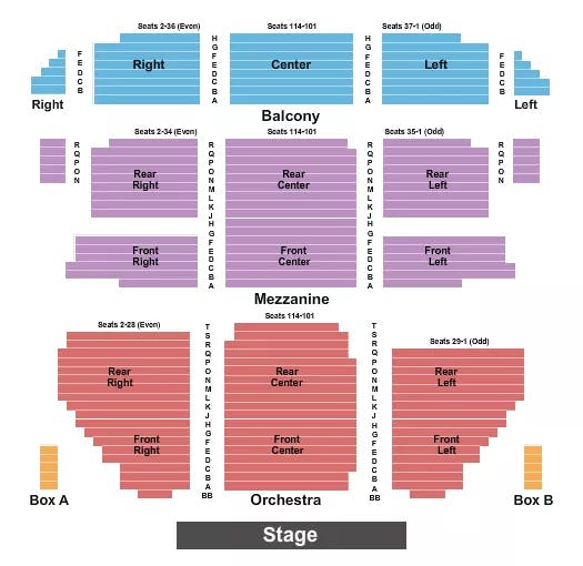 ST JAMES THEATRE ENDSTAGE 3 Seating Map Seating Chart