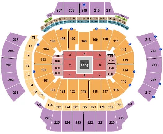 STATE FARM ARENA GA BOXING Seating Map Seating Chart