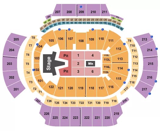 STATE FARM ARENA GA AJR Seating Map Seating Chart