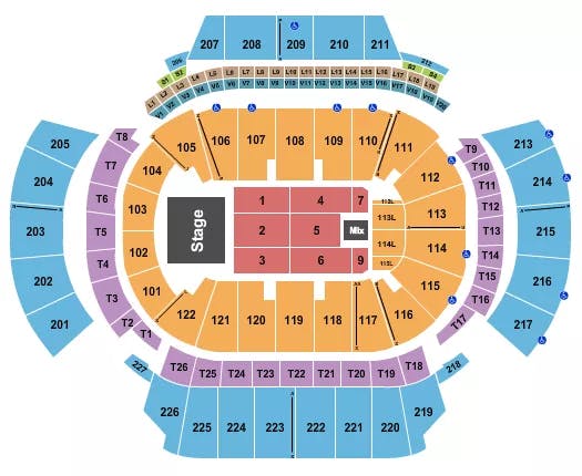 STATE FARM ARENA GA ANDREA BOCELLI Seating Map Seating Chart