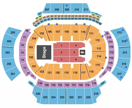 STATE FARM ARENA GA ENDSTAGE 4 Seating Map Seating Chart