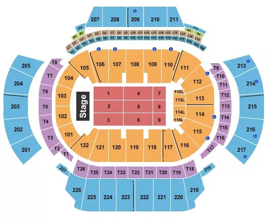 STATE FARM ARENA GA ENDSTAGE 5 Seating Map Seating Chart