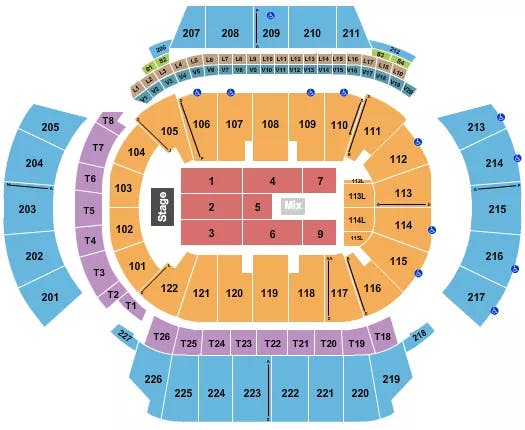 STATE FARM ARENA GA ENDSTAGE 6 Seating Map Seating Chart