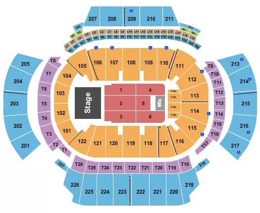 STATE FARM ARENA GA ENDSTAGE 7 Seating Map Seating Chart