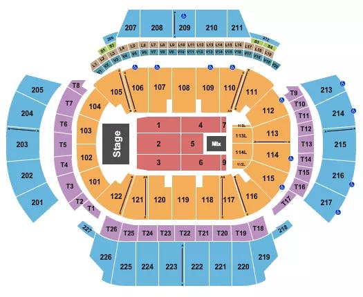 STATE FARM ARENA GA ENDSTAGE 8 Seating Map Seating Chart