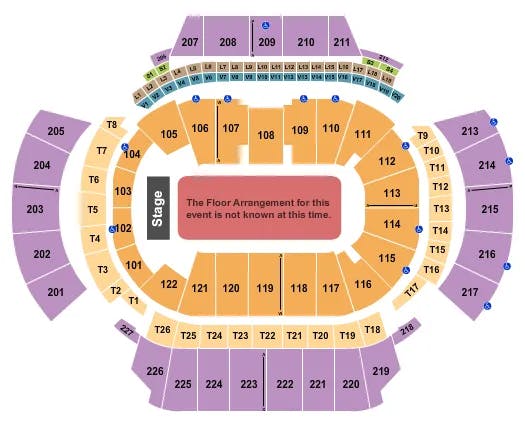 STATE FARM ARENA GA GENERIC FLOOR Seating Map Seating Chart