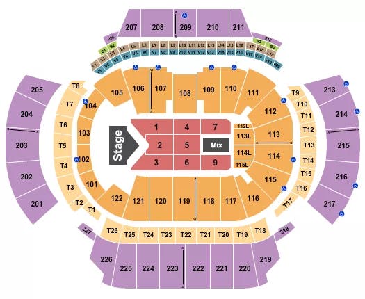 STATE FARM ARENA GA JELLY ROLL Seating Map Seating Chart