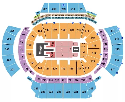 STATE FARM ARENA GA KANE BROWN Seating Map Seating Chart