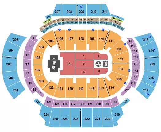 STATE FARM ARENA GA LAURYN HILL THE FUGEES Seating Map Seating Chart