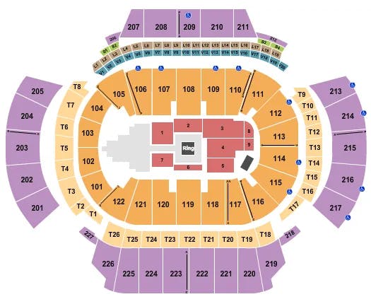 STATE FARM ARENA GA WWE 2 Seating Map Seating Chart