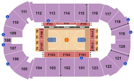  BASKETBALL Seating Map Seating Chart