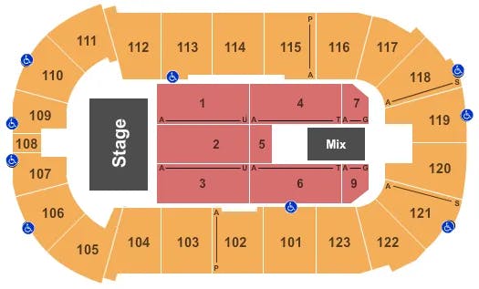  END STAGE Seating Map Seating Chart