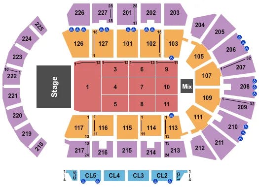  JEFF DUNHAM Seating Map Seating Chart